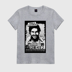 Футболка хлопковая женская Escobar in the jail, цвет: меланж