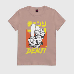 Женская футболка Человек-бензопила Денджи Почита демон собака