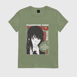 Женская футболка Человек-бензопила Юру Yuru