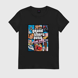 Футболка хлопковая женская Vice City, цвет: черный