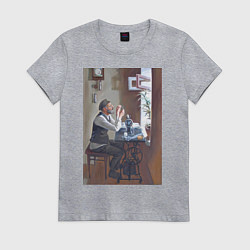 Женская футболка Портной швея - живопись