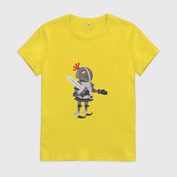 Женская футболка Рыцарь с мечом в полный рост