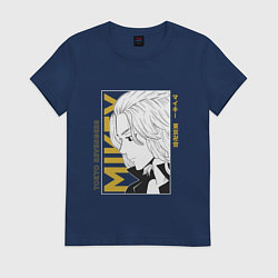 Футболка хлопковая женская Токийские мстители Мандзиро Сано, цвет: тёмно-синий