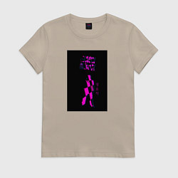 Футболка хлопковая женская Хося Джек в коробке, цвет: миндальный