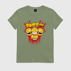 Женская футболка Смайлики монстры