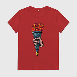 Женская футболка Горящий факел