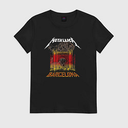 Футболка хлопковая женская Metallica Barcelona, цвет: черный