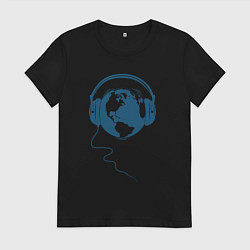 Женская футболка Earth music