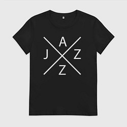Футболка хлопковая женская Jazz mood, цвет: черный