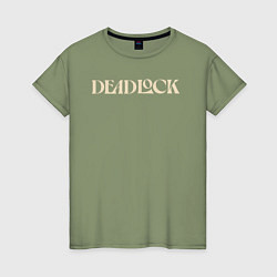 Футболка хлопковая женская Deadlock logotype, цвет: авокадо