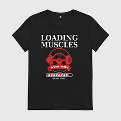 Женская футболка Время спортзала: загрузка мышц