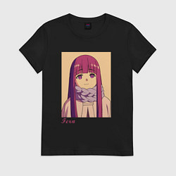 Футболка хлопковая женская Милая Ферн, цвет: черный