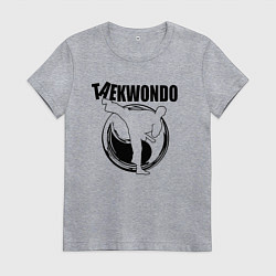 Женская футболка Тхэквондо удар ногой