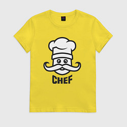Футболка хлопковая женская Chef, цвет: желтый