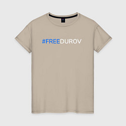 Женская футболка FreeDurov - Свободу Дурову