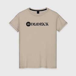 Женская футболка Deadlock white logo