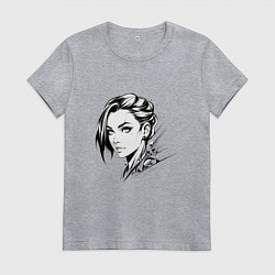 Женская футболка Девушка эмо