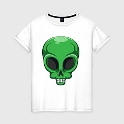 Женская футболка Green skeletor