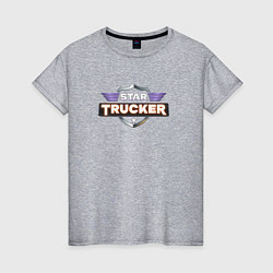 Футболка хлопковая женская Star Trucker, цвет: меланж