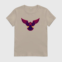 Футболка хлопковая женская Hawk, цвет: миндальный