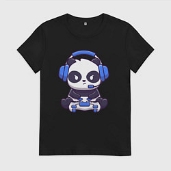 Женская футболка Панда с джойстиком