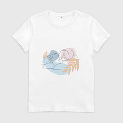 Женская футболка Арт ребенок спит