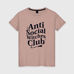 Женская футболка Anti social witches club