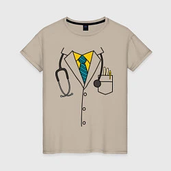 Женская футболка Халат врача