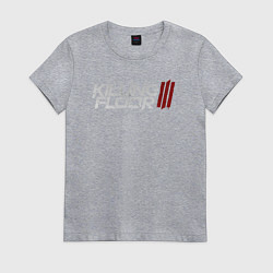 Футболка хлопковая женская Killing floor 3 logo, цвет: меланж