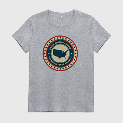 Футболка хлопковая женская American mood, цвет: меланж