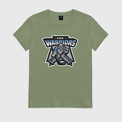 Футболка хлопковая женская Воины льда, цвет: авокадо