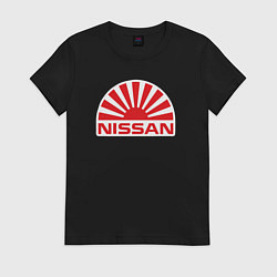 Футболка хлопковая женская Nissan car, цвет: черный