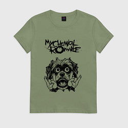 Футболка хлопковая женская My Chemical Romance - rock dog, цвет: авокадо