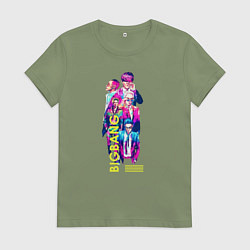 Женская футболка Big bang в неоновом стиле