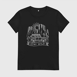 Женская футболка Остаюсь дикарём