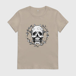 Женская футболка Life is Strange - Череп с шипами