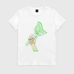 Футболка хлопковая женская Got7 лайтстик, цвет: белый