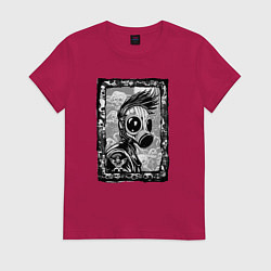 Женская футболка Gasmask punk society