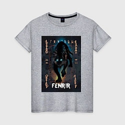 Женская футболка Fenrir black vinyl