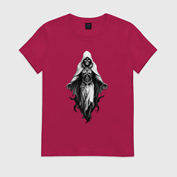 Женская футболка Скелет в белой мантии