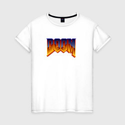 Женская футболка Doom logotype