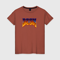 Женская футболка Doom logotype