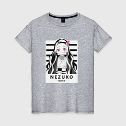 Женская футболка Nezuko girl hunter one