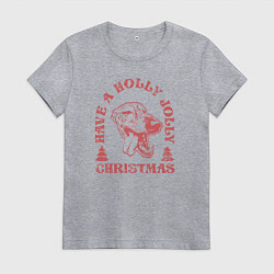 Женская футболка Новогодний грейхаунд