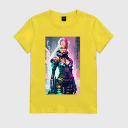 Женская футболка Cool cyberpunk Barbie - ai art fantasy