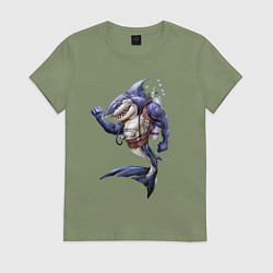 Женская футболка Акула - крутой ныряльщик