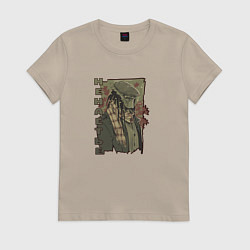 Женская футболка Хищник в ненастную погоду