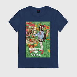 Женская футболка Клинок рассекающий демонов Нэдзуко Камадо