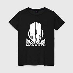 Футболка хлопковая женская Monolith game, цвет: черный