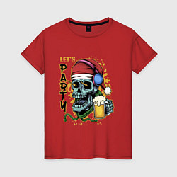 Женская футболка Skull Santa